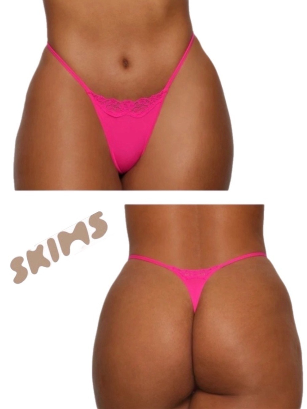 SKIMS Plus Fits Everybody Corded Lace Thong NWT in Plus Size 4X NWT